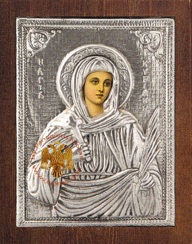 Saint Cyriaca Silver Plated Silver Plated Icon Icon